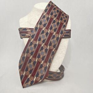 💎Heritage By Eitienne Aigner Mens Neck Tie Multicolor Baroque Style Pattern